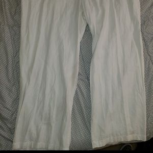 White Lightweight Linen Pants
